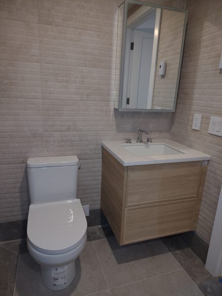 Bathroom with Custom Vanity — Bathrooms project by NC Total Construction