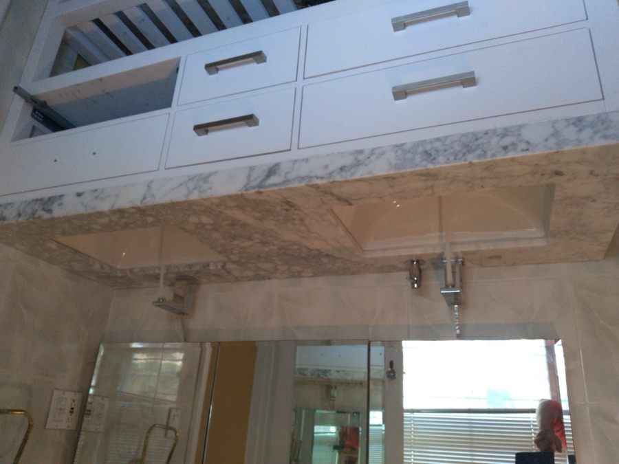 Custom tile and vanity work by NC Total Construction