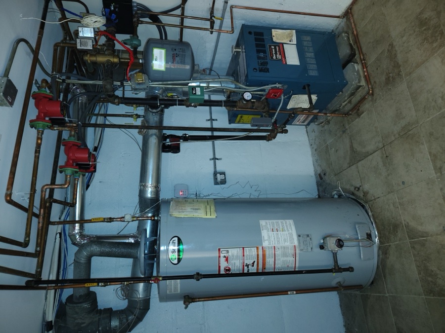 Water heater and boiler installation in a Staten Island basement